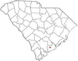 Location of Hollywood in South Carolina