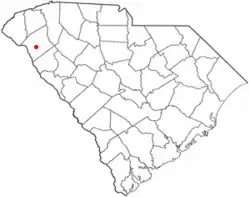 Location of Homeland Park, South Carolina