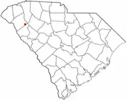 Location of Honea Path, South Carolina