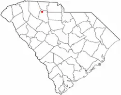Location of Jonesville, South Carolina