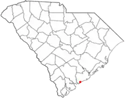 Location of Seabrook Island in South Carolina