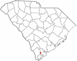 Location of Laurel Bay, South Carolina