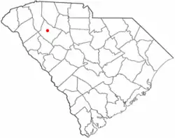 Location of Laurens in South Carolina