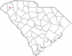Location of Liberty, South Carolina