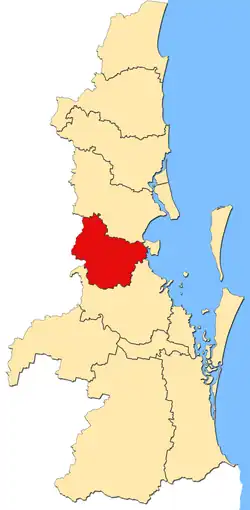 Map of Pine Rivers Shire in South East Queensland.