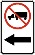 R-7-3 No left turn for articulated trucks