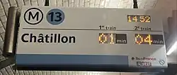 SIEL (old generation) at Line 13's platforms. Despite being almost replaced, some old panels remains.