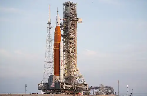 Artemis 1 and MLP on Pad 39B (and crawler beneath).