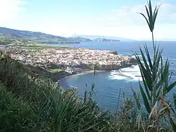 The coastal village of Maia, as seen from the hilltop belvedere