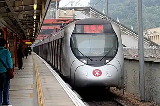 Un-refurbished SP1900 on the East Rail line at Fo Tan station