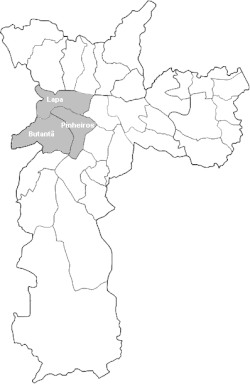 Location of West Zone of São Paulo