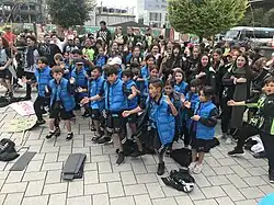 Image 48Kapa haka is performed at a School Strike for Climate in Christchurch 2019. (from Culture of New Zealand)
