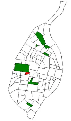Location (red) of Kings Oak within St. Louis