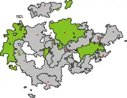 Saxe-Weimar-Eisenach, shown within the Ernestine duchies