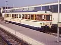VT 112 of the SWEG at Münzesheim station (1992)