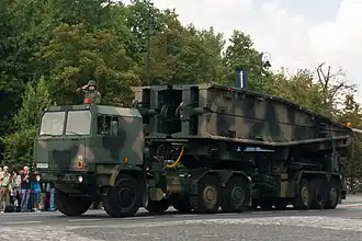 Polish MS-20 Daglezja mounted on the Jelcz C662 wheeled chassis in service with the Polish Army