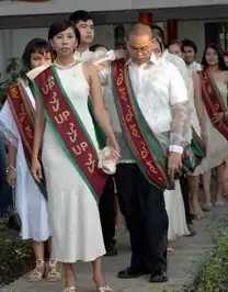 UP Diliman graduates preparing for the march