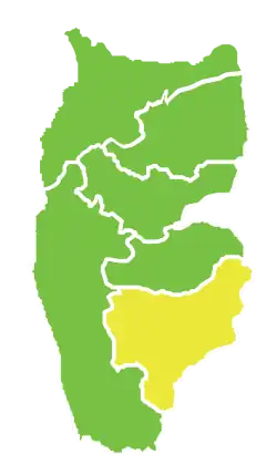 Map of Safita District within Tartus Governorate