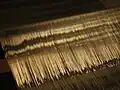 The gold threads used in the brocade