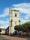 Church tower in Sainpuits