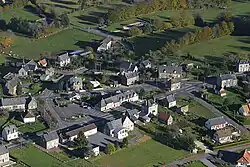 Aerial view of the village