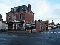 The town hall and school in Saint-Blimont