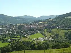 A view of Saint-Félicien from the route to the Col de Fontaille