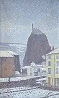 Saint-Michel d'Aiguilhe (Haute-Loire) Under Snow, 1890