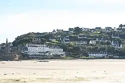 A view of the village from the beach