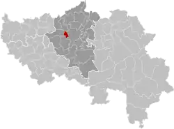 Location of Saint-Nicolas in Liège province