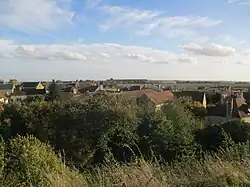 Saint-Rémy-du-Val seen from the ruins of the chateau