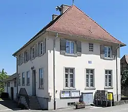 The town hall and school in Saint-Ulrich