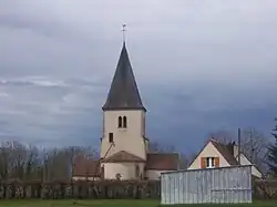 The church in Saint-Aubin-sur-Loire
