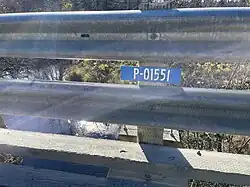 Sign on bridge P-01551, Ruisseau Ayotte, rang Price[3]' [10]