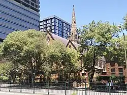 This is a photograph of the Blackfriars site with the privately owned Iglu Central Park student accommodation in the background (centre)