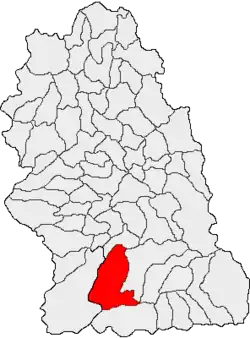 Location in Hunedoara County