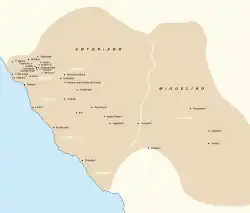 Map of west-central California