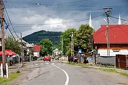 Road passing through the town