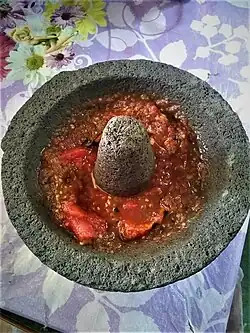 "Salsa de molcajete", San Juan Achiutla, Oaxaca, México