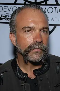 Childers arriving at a book signing of Another Man's War