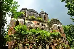 Ruins of the Shyam Sundar Jiu temple at Sonabere, Satkhira district, built by the ancestors of the Chowdhury family of Kumari Debi, later renovated by Rani Rashmoni