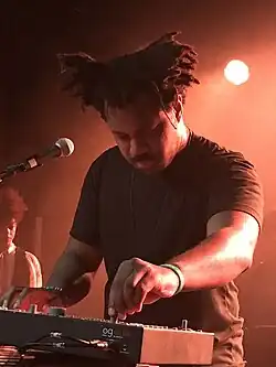 Sampha performing in 2016
