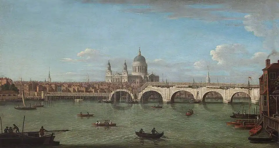 The Construction of Blackfriars Bridge, c.1763