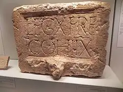 Stone inscription mentioning Legio X Fretensis