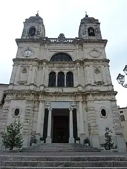 View towards the Cathedral of San Valentino in Abruzzo Citeriore