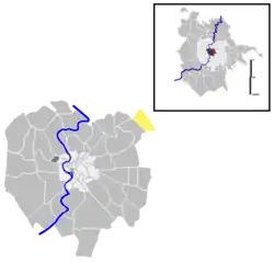 Position of the quartiere within the city of Rome