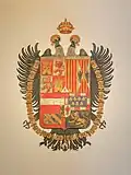 Reproduction of the Reichsadler of Habsburg Spain by the altar