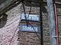 Bilingual street sign in San José, Coronel Suárez, Argentina (Volga German colony)
