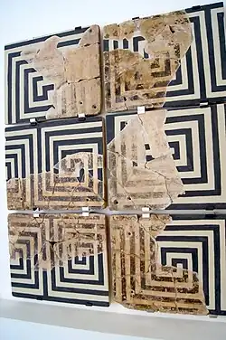 From the walls of the cella. The 1st phase of the temple.