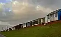 Beach huts on Roman Bank